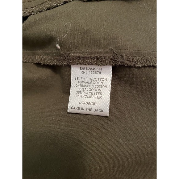 Love Tree Zip Jacket Size Large Utility GREEN grey thermal sleeves cinched - Picture 9 of 10